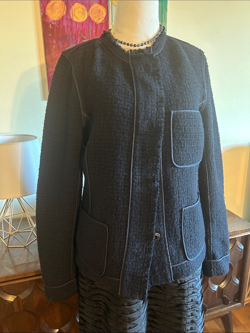 Vince Midnight Blue Textured Blazer